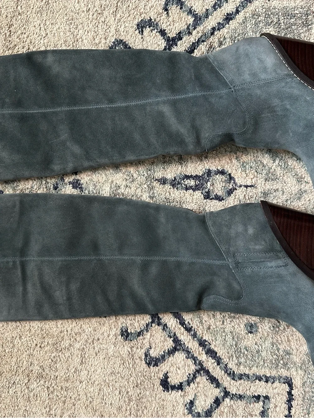 Sam Edelman Suede Knee-High Block Heel Boots